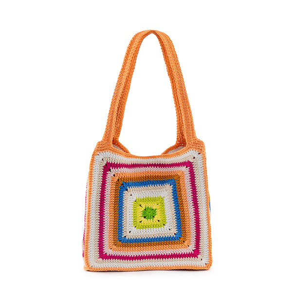 Xarraca Crochet Beach Tote Coral Multi