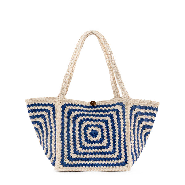 Escondida Crochet Beach Tote Indigo