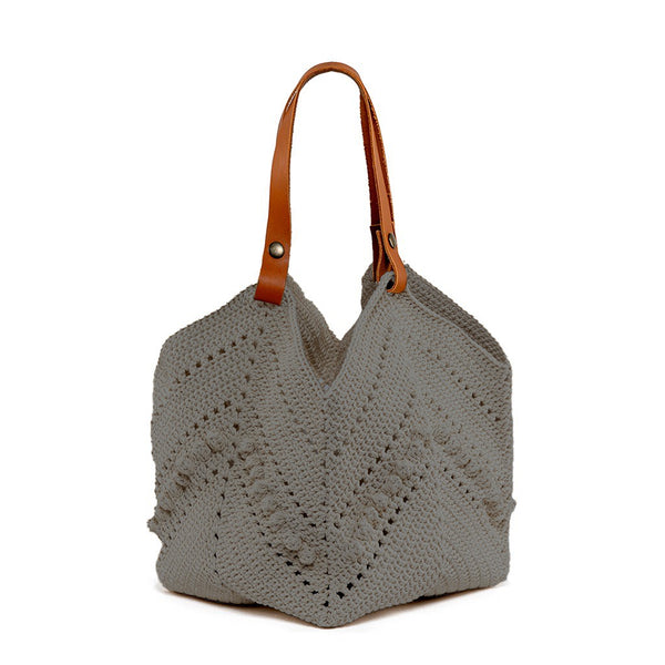 Daniela Knotted Crochet Tote Slate - Pre Order for May Delivery