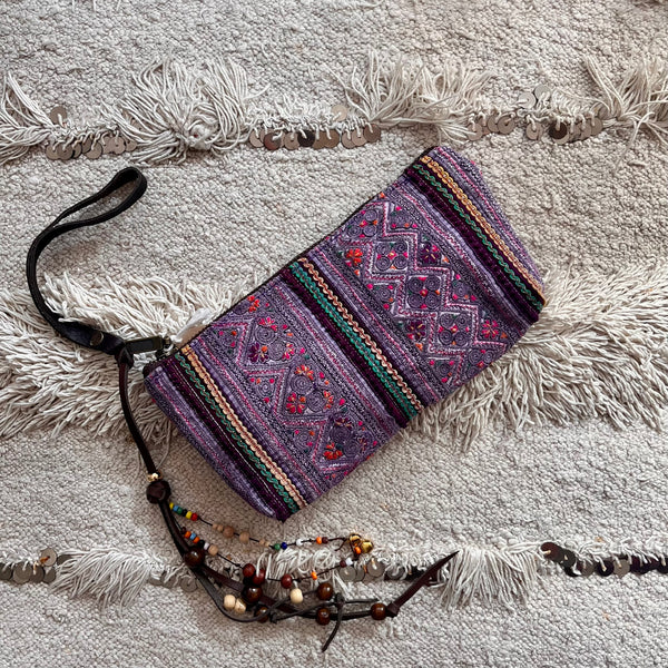 Panada Charm Clutch Purple