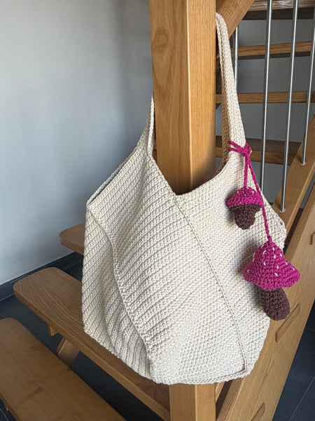 Kamalaya Crochet Bucket Tote Small Natural
