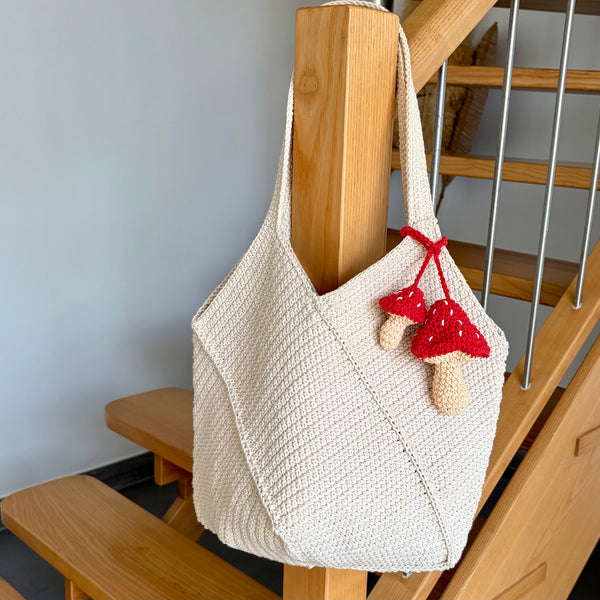 Kamalaya Crochet Bucket Tote Small Turq/Yellow