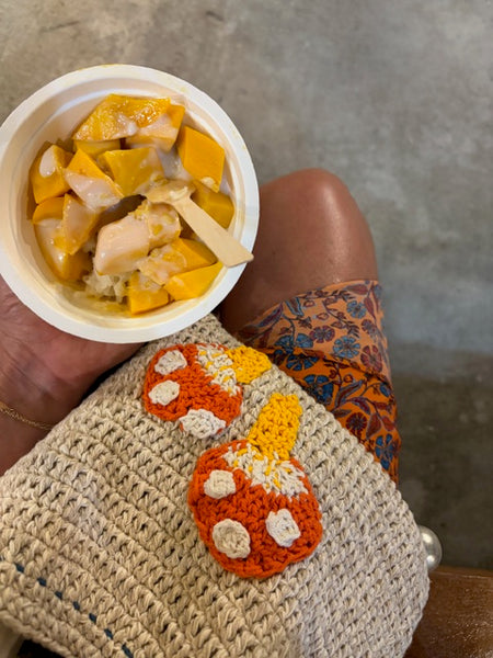 Mushroom Crochet X Body Natural/Orange