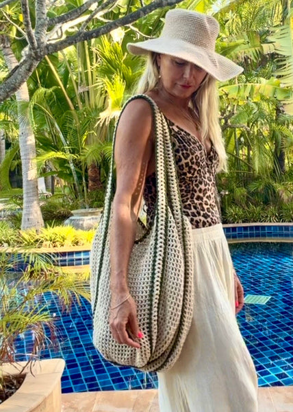 Talamanca Crochet Tote Mustard