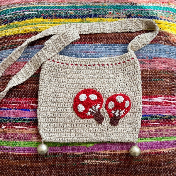 Mushroom Crochet X Body Natural/Red