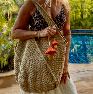Kamalaya Crochet Bucket Tote Large Natural