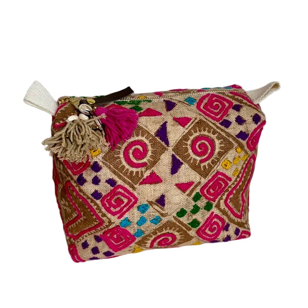 Viet Batik Cosmetic Large Puka Tassel Sand Multi