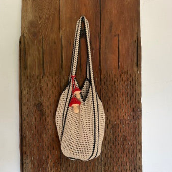 Talamanca Crochet Tote Black
