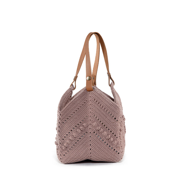 Daniela Knotted Crochet Tote Blush - Pre Order for May Delivery