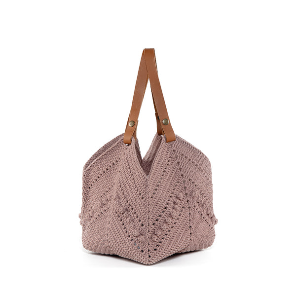 Daniela Knotted Crochet Tote Blush - Pre Order for May Delivery