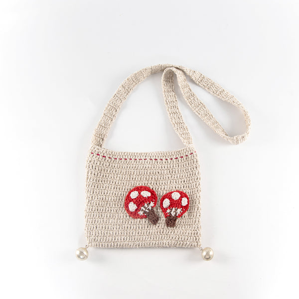 Mushroom Crochet X Body Natural/Red