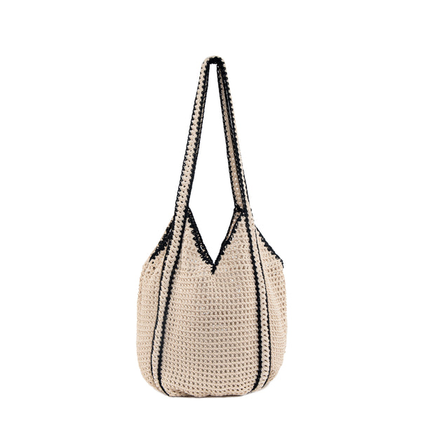 Talamanca Crochet Tote Black