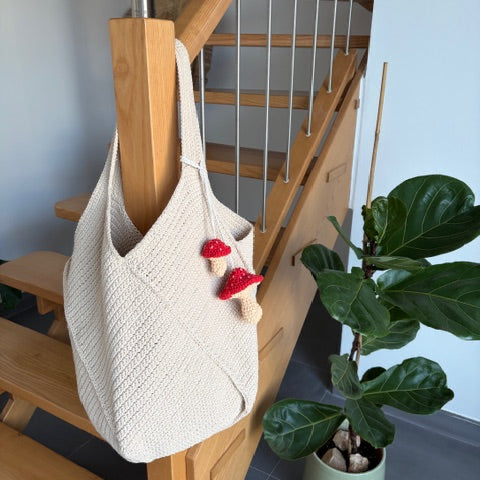 Kamalaya Crochet Bucket Tote Large Natural