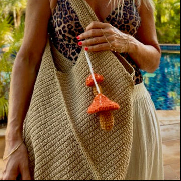 Kamalaya Crochet Bucket Tote Large Natural