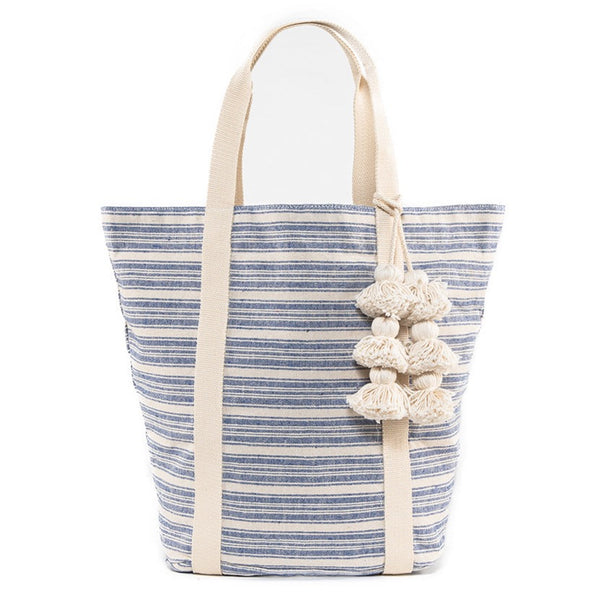 Sabai Bouldin Tote Organic Tassel Indigo